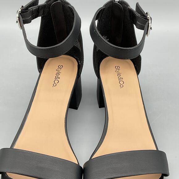 NEW Style & Co Women’s Janiee Ankle Strap Sandals Black Size 8.5M - Picture 4 of 11
